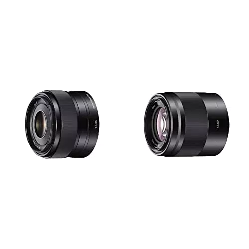 Sony SEL-35F18 Standard-Objektiv schwarz & SEL-50F18 Porträt-Objektiv schwarz