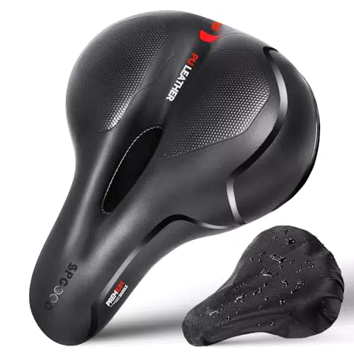 SPGOOD Fahrradsattel, Bequem Weich Memory Foam Ergonomisch Stoßdämpfend Atmungsaktiv Fahrrad Sattel