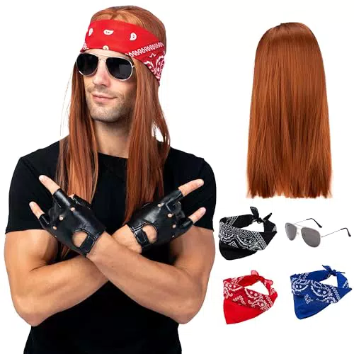 Spooktacular Creations 90er Jahre Rocker Kit mit Perücke