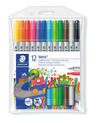 STAEDTLER Doppelfasermaler Noris Club, stabile, eindrucksichere Spitze