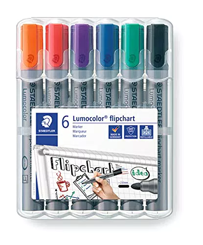 STAEDTLER Flipchart Marker Lumocolor, Rundspitze ca. 2 mm Linienbreite
