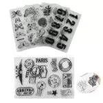 Stamps DIY Stempel Silikonstempel set - 5 Blätter Stempelset aus Transparent Silikon