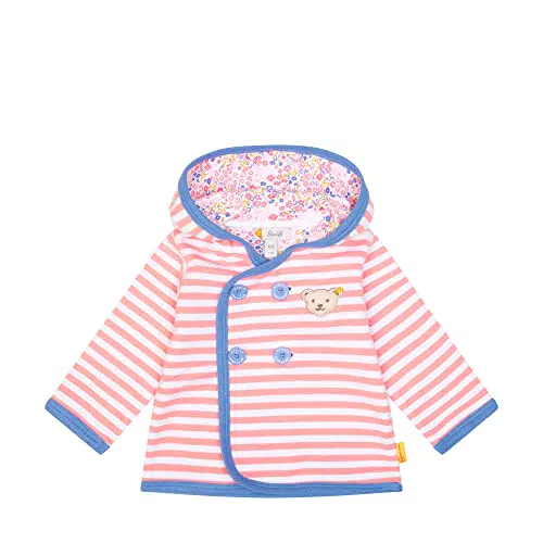 Steiff Baby - Mädchen sweatjack Übergangsjacke, Salmon Rose