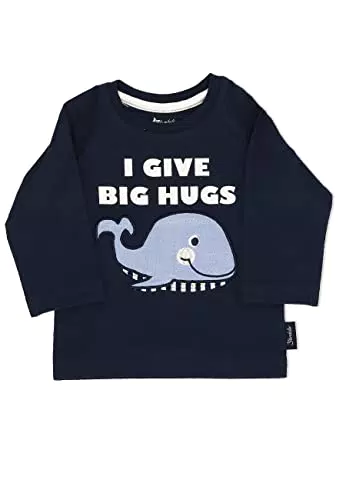 Sterntaler Baby-Jungen Langarm Wal T-Shirt, Marine, 56