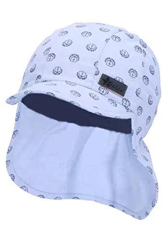 Sterntaler Baby Jungen Schirmmütze Baby Schirmmütze Nackenschutz Anker - Schirmmütze Baby