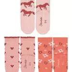 Sterntaler Baby-Mädchen 3er-Pack Pferde Söckchen, rosa