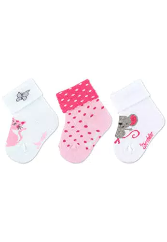 Sterntaler Baby Mädchen Baby Socken Baby-Söckchen 3er Pack Katze - Socken Baby