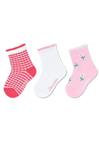 Sterntaler Baby Mädchen Baby Socken Söckchen 3er Pack Vichykaro - Socken Baby
