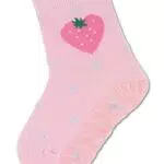 Sterntaler Baby Mädchen Fliesen Socken Baby Fli Fli SUN Erdbeere - Fliesen Rutsch Socken Baby - aus Baumwolle - rosa