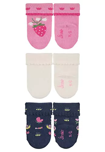 Sterntaler Baby-Mädchen Söckchen 3er-Pack Erdbeer Socken