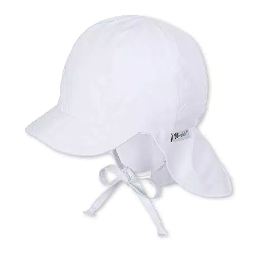 Sterntaler Unisex Kinder Schirmmütze mit Nackenschutz mit Bindebänder und einsteckbaren Ohrenklappen Sonnenhut
