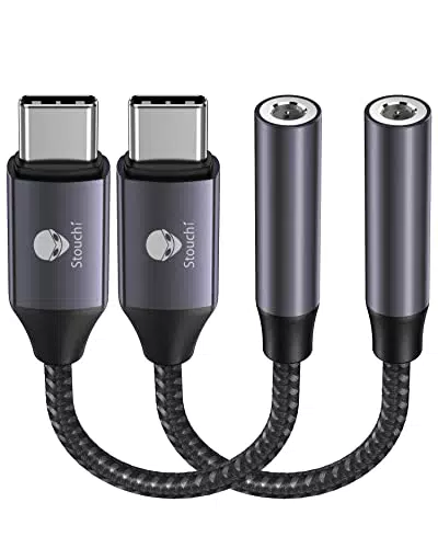 Stouchi Adapter USB C auf Klinke, 2er-Pack USB Typ C auf 3