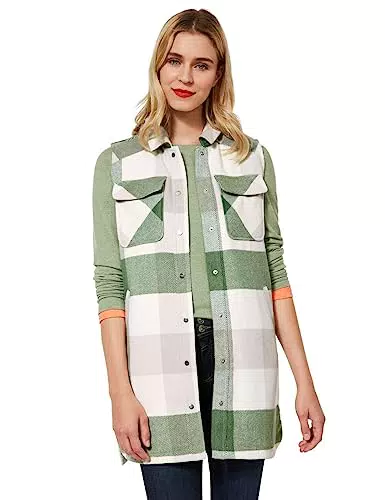 STREET ONE Damen A220151 Longweste, Washed Olive, 38
