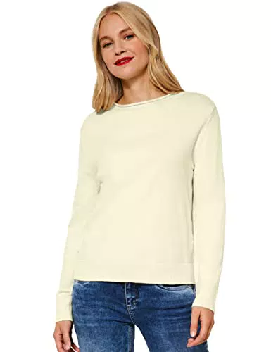 Street One Damen A301895 Strickpullover, Mellow White