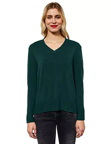 STREET ONE Damen A301962 Strickpullover, Beryl Green Melange