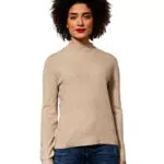 Street One Damen A302178 Strickpullover, Buff Sand Melange