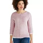 STREET ONE Damen A302275 Strickpullover Tapeyarn, neon Rose