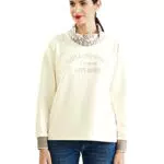Street One Damen A302303 Sweatshirt, Lucid White