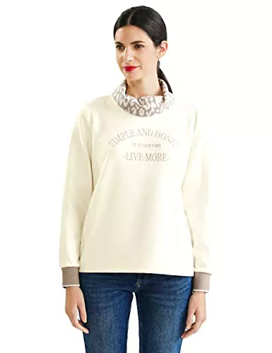 Street One Damen A302303 Sweatshirt, Lucid White