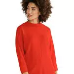 Street One Damen A319249 Langarmshirt, Juicy Mandarine