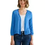 STREET ONE Damen A319566 Bolerojacke, Blue Bay