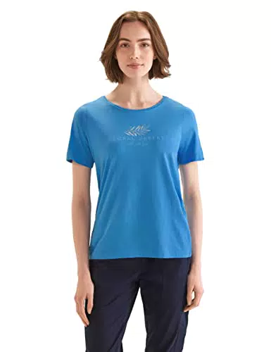 STREET ONE Damen A320068 Kurzarmshirt, Blue Bay