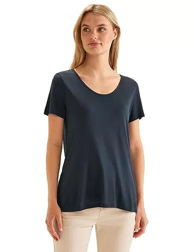 STREET ONE Damen A320124 T-Shirt Sommershirt, cool Vintage Green