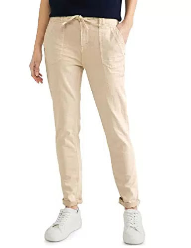 Street One Damen A376290 Jeanshose Loose, Light Smooth Sand Washed