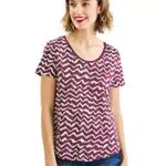 STREET ONE Kurzarmshirt Flammgarn