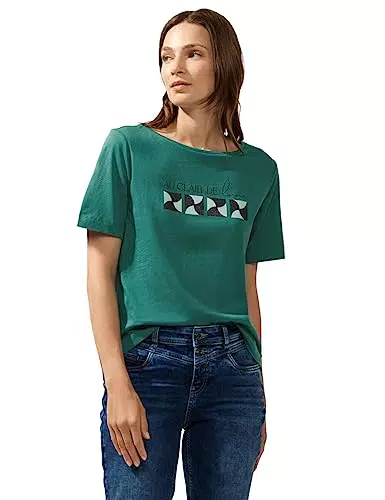 STREET ONE Kurzarmshirt mit Glitzer