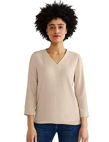 Street One T-Shirt 3/4 Arm Damen A319413 Light Smooth Sand 38