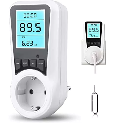 Stromzähler für Steckdose Strommessgerät, Dienmern Stromzähler 3680W