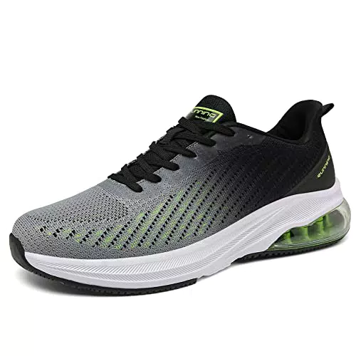 Sumateng Sportschuhe Air Sneaker Herren Damen Laufschuhe Leichte Atmungsaktiv rutschfest Running Jogging Sport Bequem Schuhe Green 44