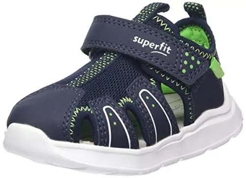 Superfit Jungen Wave Sandale, Blau Hellgrün 8050