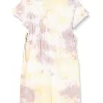 Supermom Damen Dress Short Sleeve Tie Dye Kleid, New Wheat-P915
