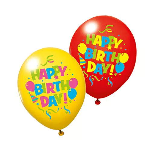 Susy Card 40012025 - Luftballons "Happy Birthday", 6er Packung