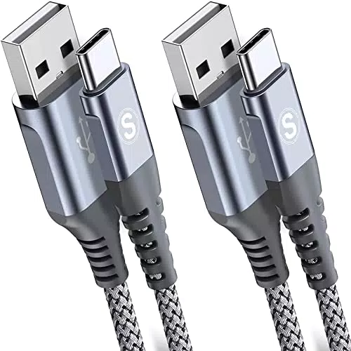 sweguard USB C Kabel 3.1A Schnellladung, Ladekabel USB C Nylon Type C Kabel für Samsung Galaxy S23 S22 S21 S20 S10 Plus/Ultra/FE