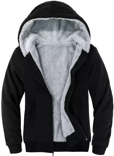 SwissWell Hoodie Herren ReißVerschluss Winter GefüTterte Kapuzenpullover Sweatjacke Mit Kapuze GefüTterte Warme Fleecejacke