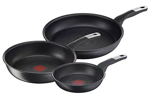 Tefal G25591 Unlimited On 3-teiliges Pfannen-Set, Pfannen 24/28 cm und Wokpfanne 28 cm