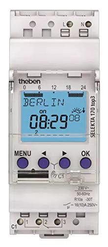 Theben 1700130 SELEKTA 170 top3-1-Kanal Astro-Zeitschaltuhr mit App-Programmierung