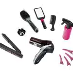 Theo Klein 5885 Klein 5873 Braun Satin Hair 7 Mega Set I Mit Haarglätter