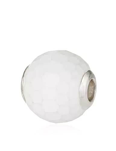 Thomas Sabo Damen Bead Achat facettiert weiß Karma Beads 925 Sterling Silber K0126-130-14