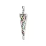 THOMAS SABO Damen-Charm-Anhänger Dreieck Abalone Perlmutt Türkis Charm Club 925 Sterling Silber Y0026-509-7
