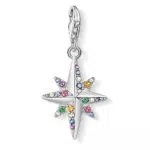 Thomas Sabo Damen Charm-Anhänger Stern bunt 925 Sterlingsilber 1817-342-7