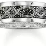 Thomas Sabo Herren-Ring Silber Oxidiertes Zirkonia schwarz Gr. 56 - TR2006-051-11-56