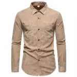 TIMELYE Herren Hemd Cord Langarm Herren Hemd Langarm Herbst Jacke Musselin Schwarzes Hemd Herren Leichte Hemden Freizeithemden Flannel Hawaii Hemd Männer Oversize Hemden Herren Langarm