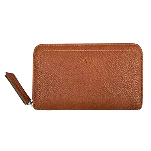 TOM TAILOR bags Ela Damen Geldbörse Portemonnaie Reißverschluss Mittelgroß Braun