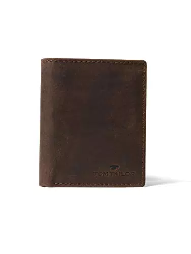 TOM TAILOR bags Ron Herren Geldbörse RFID Hochformat Leder Mittelgroß Braun