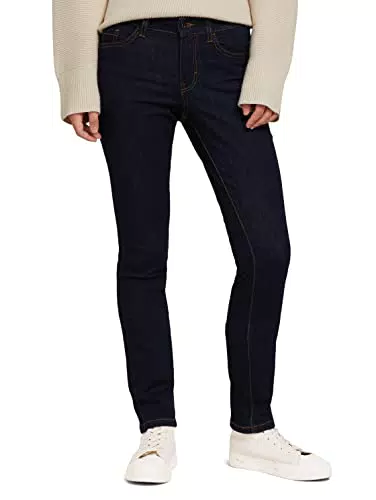 TOM TAILOR Damen 1030588 Alexa Slim Jeans, 10115 - Clean Rinsed Blue Denim