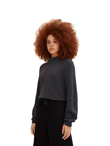 TOM TAILOR Damen 1033278 Strickpullover mit Stehkragen
